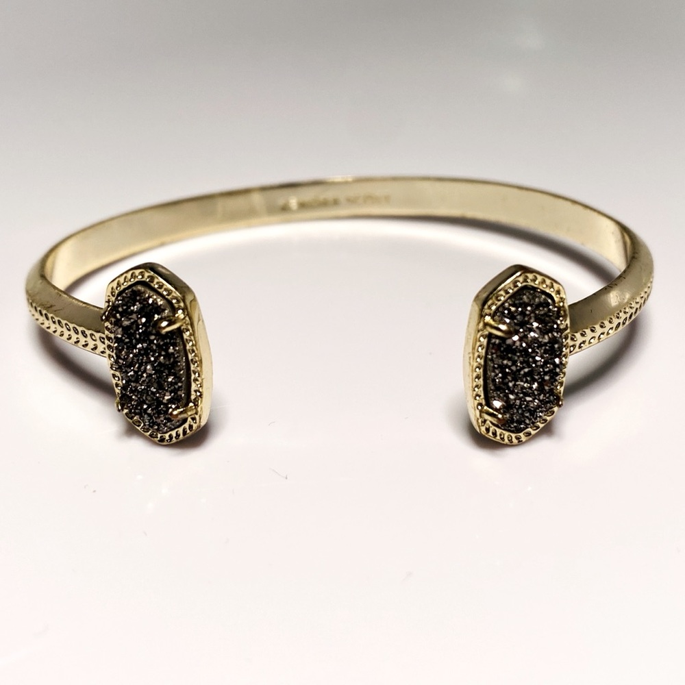 Kendra Scott Elton Gold Cuff with Platinum Drusy